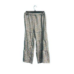 Trend Blossoms Girls' Wide leg Pants Size 14 in Blue Floral Print NWT OO813AFA